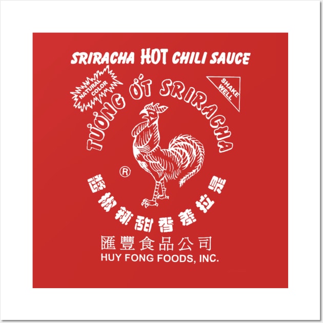 Sriracha Hot Sauce Wall Art by boothy